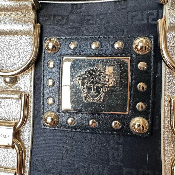 Rare Authentic Versace Snap Out of It Icon Bag - Black & Gold - Picture 2 of 16